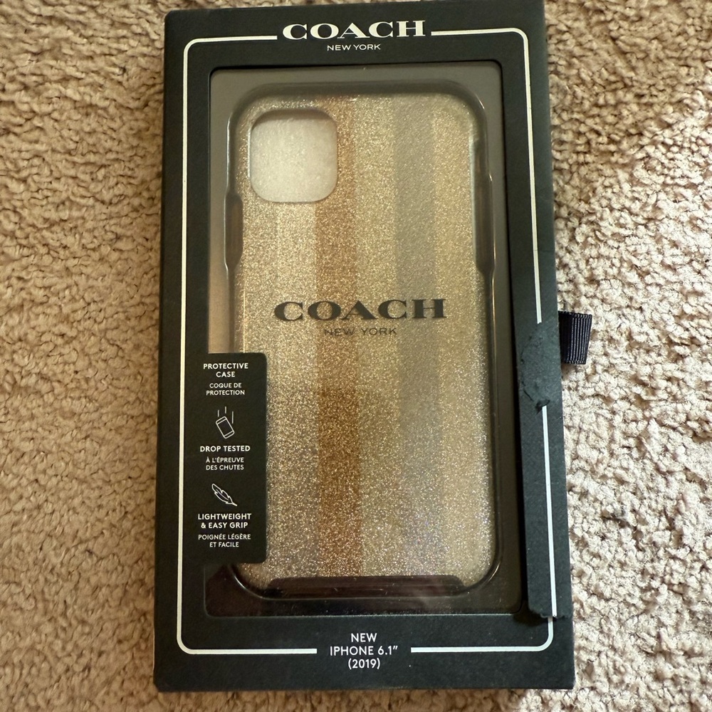 Coach Gold and Silver Glitter iPhone 11 Case